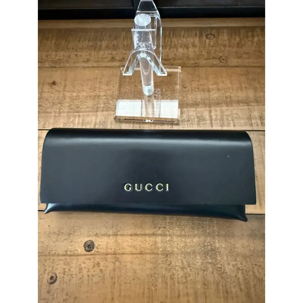 Gucci GG1716S 001 Sunglasses Mens Black Square Frame Black Lens Made Italy Case